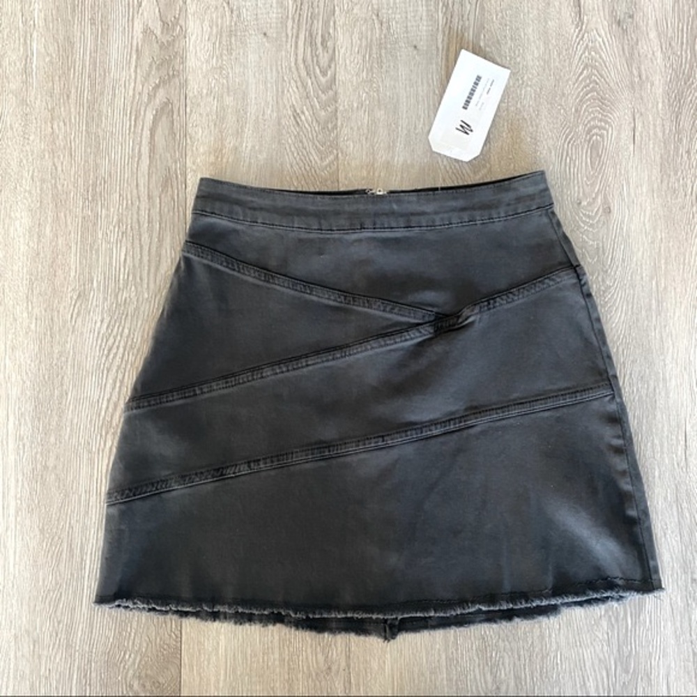 Just U In Gray Denim Jean Skirt NWT
